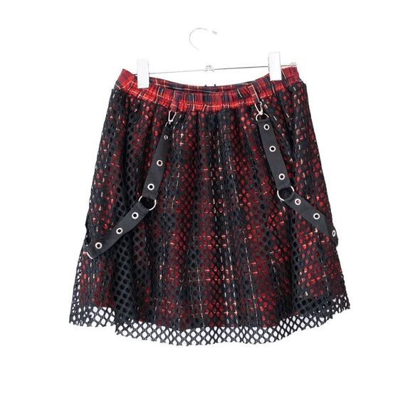 ACDC RAG Gloomy Bear Dark Pleated Japanese Goth Skirt - Picture 2 of 3